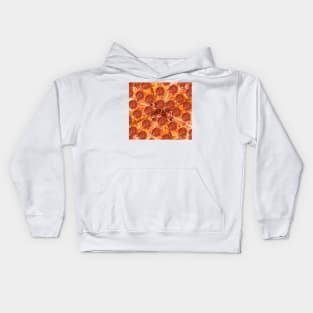 Pepperoni Cheese Pizza Pattern Kids Hoodie